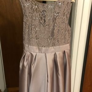 Pink/Gray/Tan Cocktail/Wedding Guest Dress (IGNITE EVENING NEW YORK DRESS)